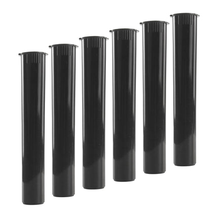 116mm 6pcs Waterproof Cigarette Storage Tubes Squeeze Bottles with Caps Airtight Sealing Plastic Container Protect Pre-Roll Cigarettes Cigarillos (Black)