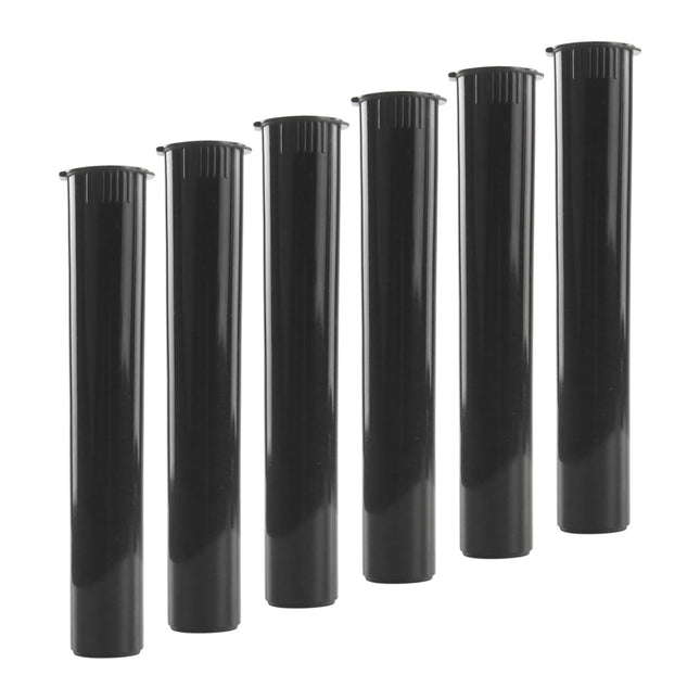 116mm 6pcs Waterproof Cigarette Storage Tubes Squeeze Bottles with Caps Airtight Sealing Plastic in Black