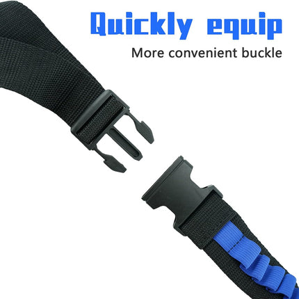 Bandolier Toy Gun Soft Bullets Shoulder Strap Adjustable Clip Darts Ammo Storage Belt Compatible for Nerf Blasters Black Blue