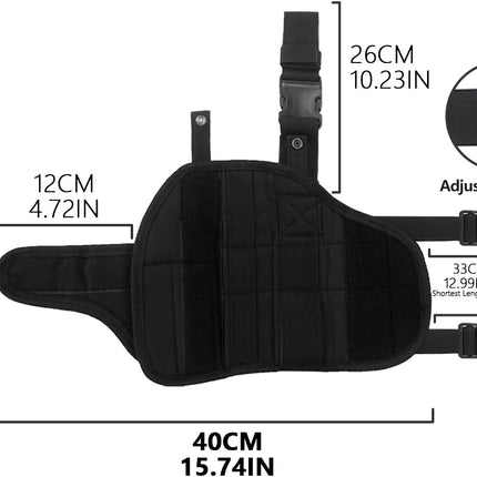 Adjustable Tactical Leg Holster Compatible for Nerf Elite Series Blaster(Black) Black