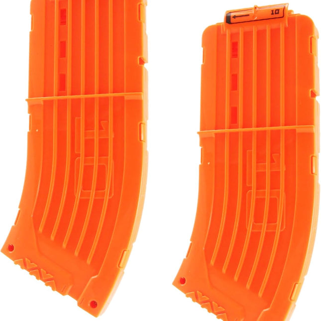 10 Darts Curved Magazine Quick Reload Clip Compatible for Nerf Elite (Orange, 2Pcs) 2pcs Orange