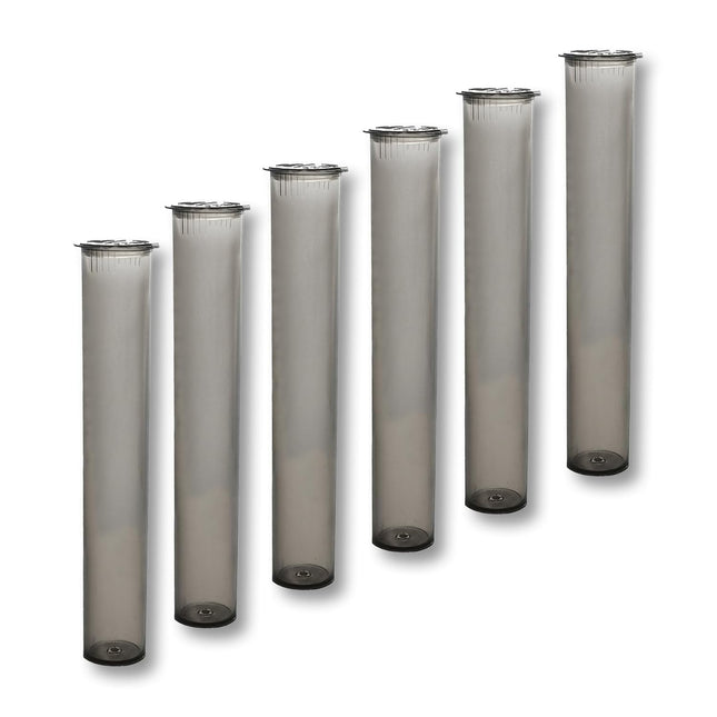 116mm 6pcs Waterproof Cigarette Storage Tubes Squeeze Bottles with Caps Airtight Sealing Plastic (Gray