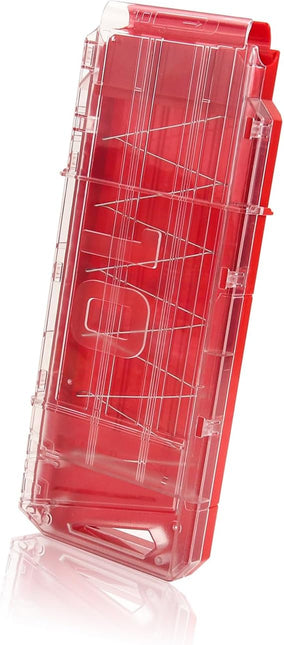 10 Darts Quick Reload Clips Compatible for Nerf Mega Motostryke Blaster Foam Dart Magazines Enhanced Blasting Fun Kids (Translucent Red)