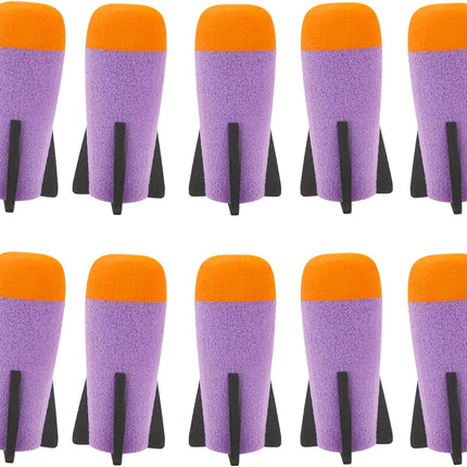 Missile Filled Foam Rocket Launcher Compatible for Nerf N-Strike Elite Series 10pcs,purple