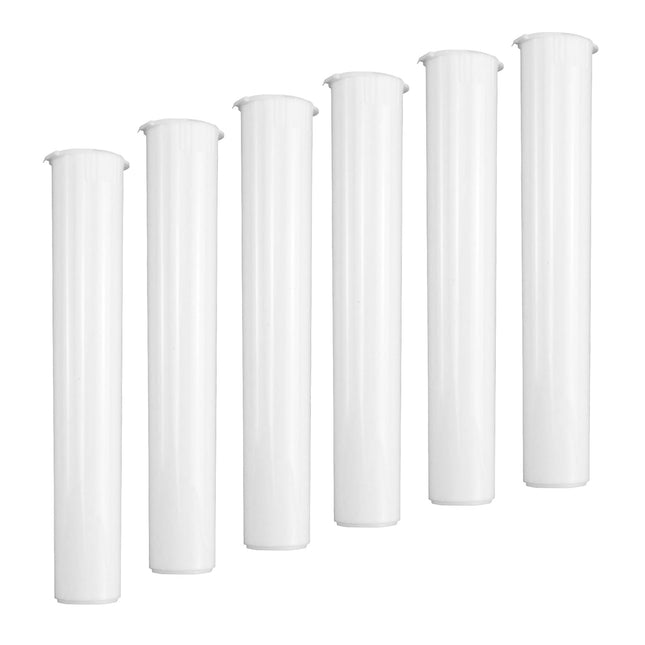116mm 6pcs Waterproof Cigarette Storage Tubes Squeeze Bottles with Caps Airtight Sealing Plastic in White