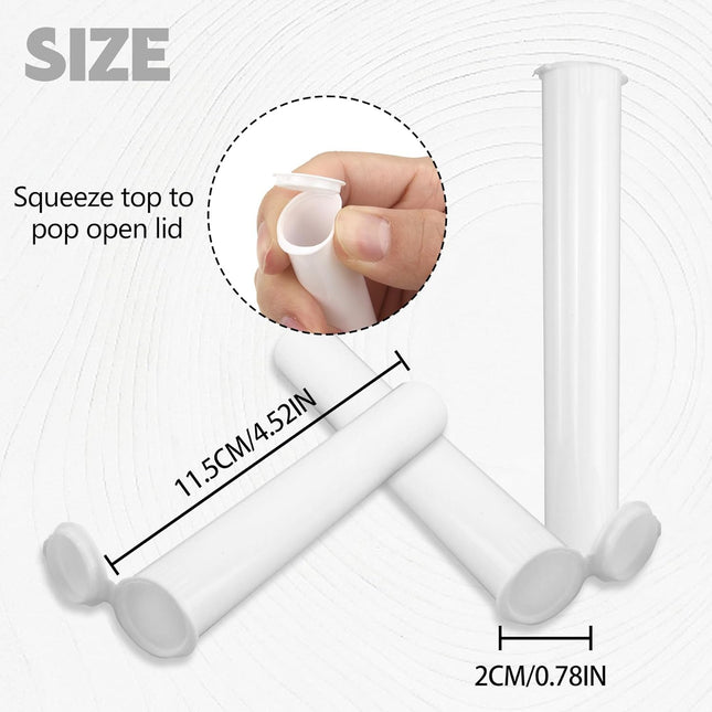 116mm 6pcs Waterproof Cigarette Storage Tubes Squeeze Bottles with Caps Airtight Sealing Plastic – product detail