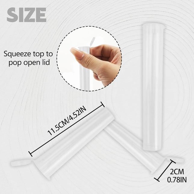 116mm 6pcs Waterproof Cigarette Storage Tubes Squeeze Bottles with Caps Airtight Sealing Plastic – product detail