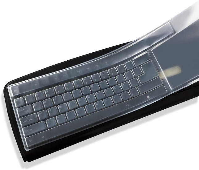 Clear PC Desktop Keyboard Cover Universal Silicone Protector Skin for 104/107 Keys Ultra-Thin