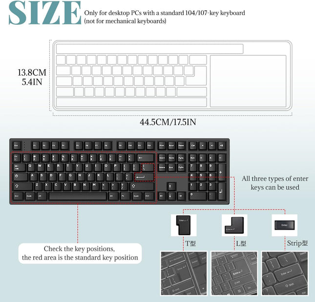 Clear PC Desktop Keyboard Cover Universal Silicone Protector Skin for 104/107 Keys Ultra-Thin – product detail