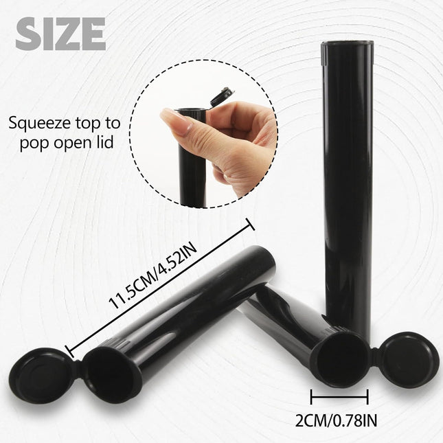 116mm 80pcs Waterproof Cigarette Storage Tubes Squeeze Bottles with Caps Airtight Sealing Plastic – product detail