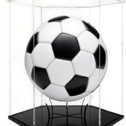 Basketball Display Case,Soccer Ball case, Acrylic Collectible Case, Soccer and Volleyball Collection Sports Souvenir Box (13.4 in X 11.8 13.4 in)