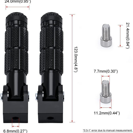 Motorcycle foot pegs, folding bicycle Universal M8 anti-slip motorcycle footrest, suitable for Super 73 S2/ZX/RX/R/S Adventure
