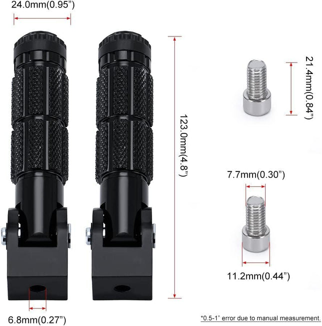 Motorcycle foot pegs folding bicycle Universal M8 anti-slip motorcycle footrest suitable for Super 73 – product detail