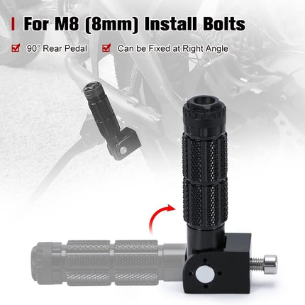 Motorcycle foot pegs, folding bicycle Universal M8 anti-slip motorcycle footrest, suitable for Super 73 S2/ZX/RX/R/S Adventure