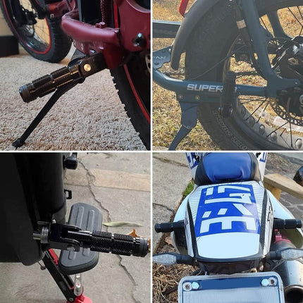 Motorcycle foot pegs, folding bicycle Universal M8 anti-slip motorcycle footrest, suitable for Super 73 S2/ZX/RX/R/S Adventure