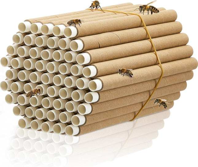 120 Pcs Mason Bee House Tube Refill Cardboard Paper Beekeeper Insert Beekeeping Supplies for Solitary