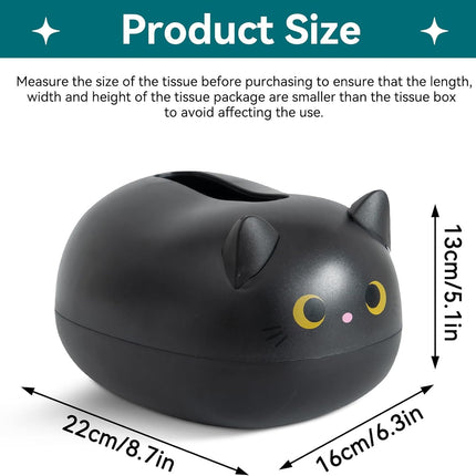 Cat Tissue Dispenser, Cartoon Toilet Paper Holder Dispenser Box with 2 Toothpick for Car Home Bathroom Kitchen Office
