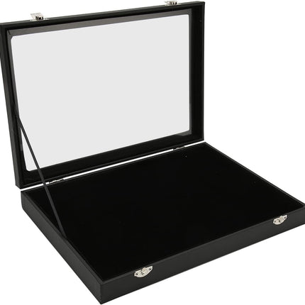 Pin Display, 9.4 X 13.8in Collection Holder Dustproof Enamel Display Box Jewelry Medals Storage Case for Sports Memorabilia