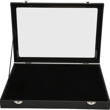 Pin Display, 9.4 X 13.8in Collection Holder Dustproof Enamel Display Box Jewelry Medals Storage Case for Sports Memorabilia