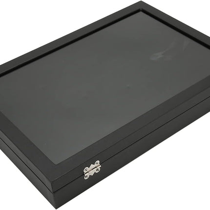 Pin Display, 9.4 X 13.8in Collection Holder Dustproof Enamel Display Box Jewelry Medals Storage Case for Sports Memorabilia