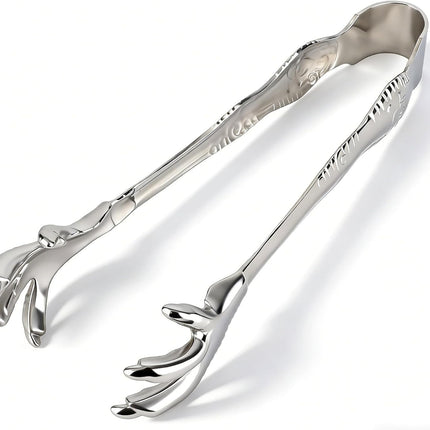 Stainless Steel Claw-Style Ice Tongs, Bar Hockey Special Eagle Claw Shape Tongs Serving Chicken Feet
