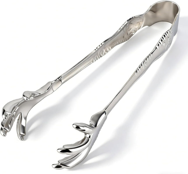 Stainless Steel Claw-Style Ice Tongs Bar Hockey Special Eagle Claw Shape Tongs Serving Chicken Feet