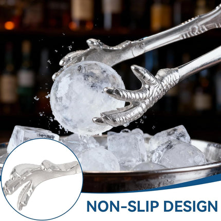 Stainless Steel Claw-Style Ice Tongs, Bar Hockey Special Eagle Claw Shape Tongs Serving Chicken Feet