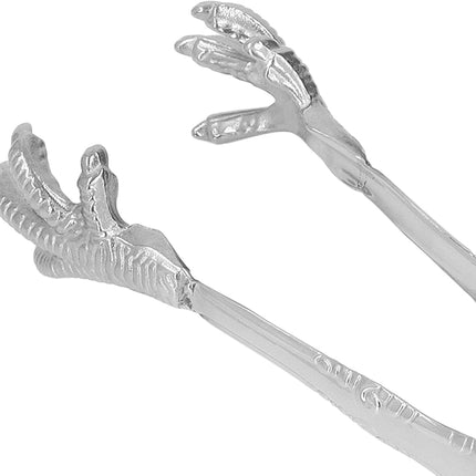 Stainless Steel Claw-Style Ice Tongs, Bar Hockey Special Eagle Claw Shape Tongs Serving Chicken Feet