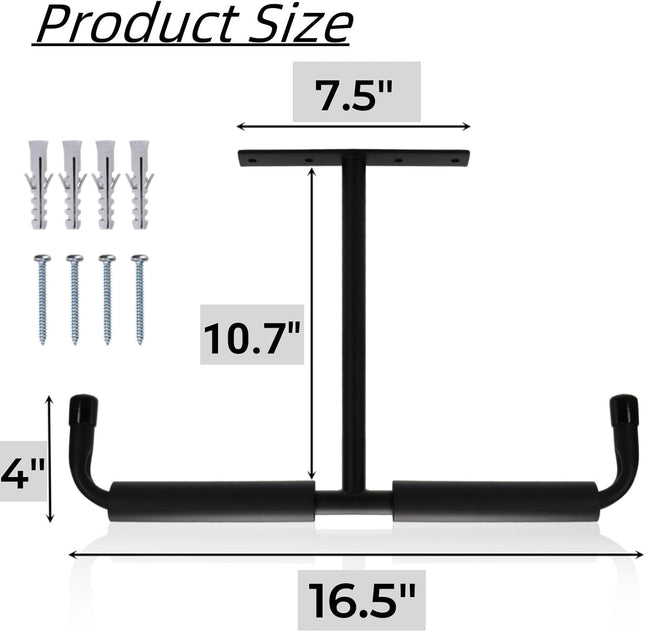 4 Pack Overhead Garage Storage Hooks 16.5 Heavy Duty Ceiling Mount Hangers Double T-Bar Metal – product detail