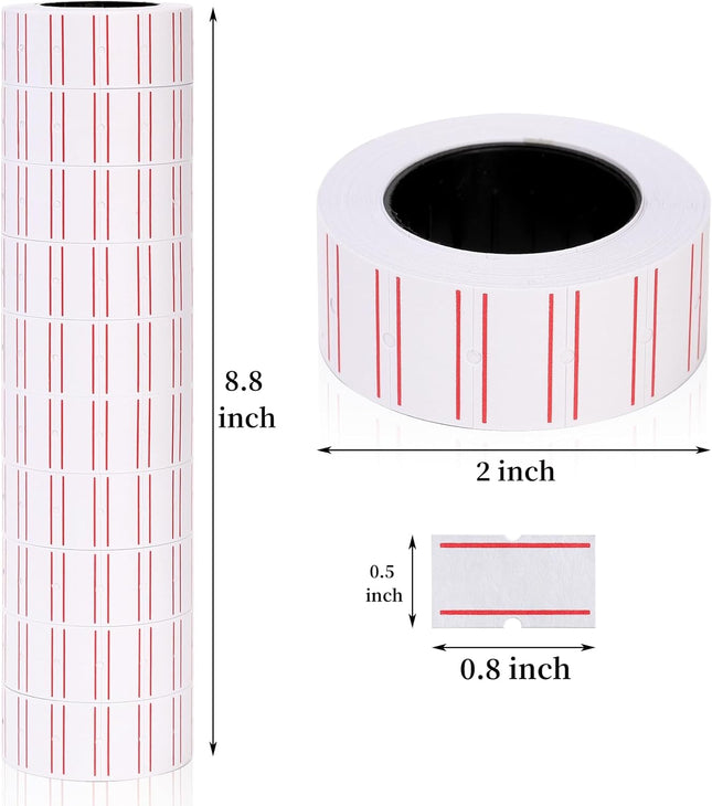 30000 Pcs Price Gun Labels Paper 60 Rolls Pricemarker Label Stickers Fit Most of Tag – product detail