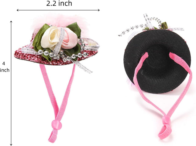 12 Pcs Chicken Hats for Hens Mini Feather Top Helmet Halloween Accessories Funny Small Hat – product detail