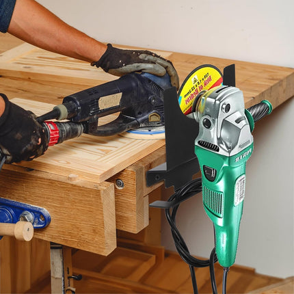 4 Pack Angle Grinder Holder, Wall Mount Bracket for 5 inch Grinder, Polisher Storage Rack Stand with Cord Hook, Garage Tool Hanger Grinders Impact Wrench Cutters Waxing Machines