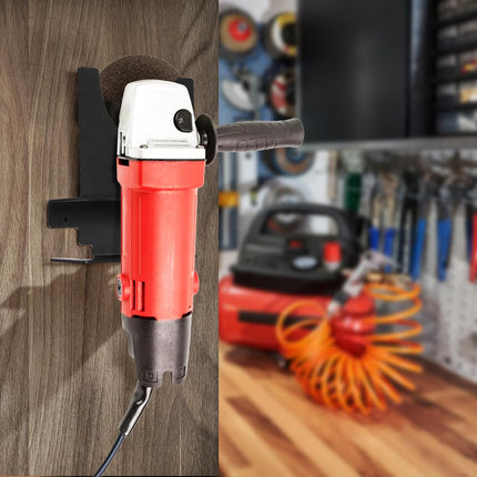 4 Pack Angle Grinder Holder, Wall Mount Bracket for 5 inch Grinder, Polisher Storage Rack Stand with Cord Hook, Garage Tool Hanger Grinders Impact Wrench Cutters Waxing Machines