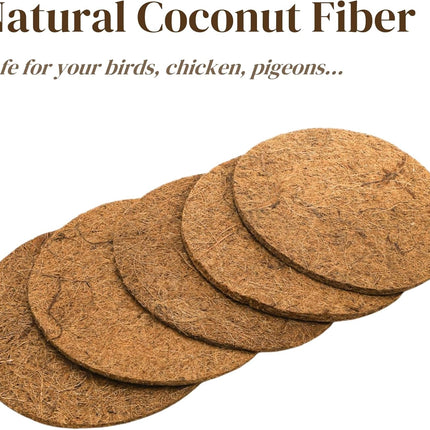 15 Packs Pigeon Nest Pads, Bird Breeding Mat for Chicken, Natural Coconut Fiber Egg Mat, Nesting Bowl Box Pad Parakeet Hatching Bedding Accessories