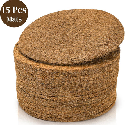 15 Packs Pigeon Nest Pads, Bird Breeding Mat for Chicken, Natural Coconut Fiber Egg Mat, Nesting Bowl Box Pad Parakeet Hatching Bedding Accessories