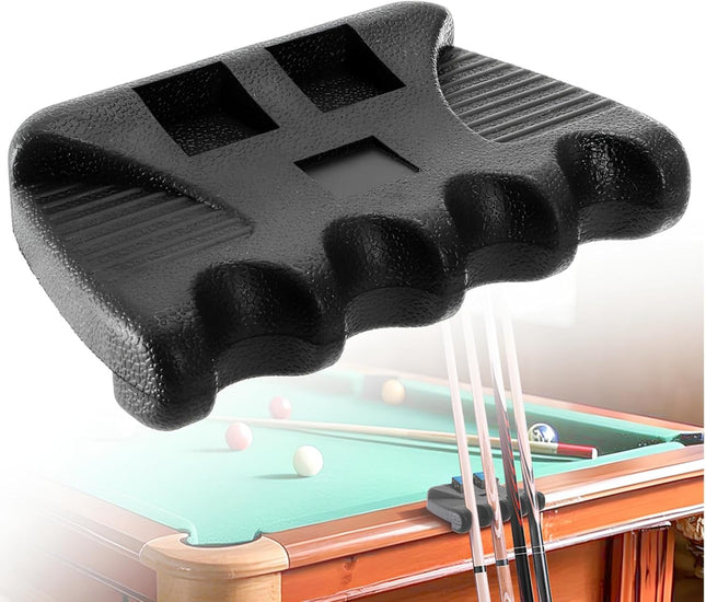 4 Holes Pool Cue Holder Portable Weighted Rack Mini Non-slip Stick Holder Claw with 2 Chalk Holders Heavy