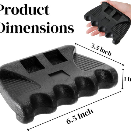 4 Holes Pool Cue Holder, Portable Weighted Rack, Mini Non-slip Stick Holder Claw with 2 Chalk Holders, Heavy Duty Rest for Billiard and Table