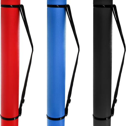 3 Packs Extendable Poster Tube, 25" to 42.5" Waterproof Blueprint Holder with Strap, Portable Telescoping Carrying Case Lid for Maps, Art and Drawings, Round Storage Container Document