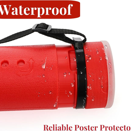 3 Packs Extendable Poster Tube, 25" to 42.5" Waterproof Blueprint Holder with Strap, Portable Telescoping Carrying Case Lid for Maps, Art and Drawings, Round Storage Container Document