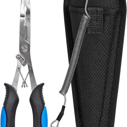 Vishaaktang - Hook Remover - Stainless Steel - Long Nose Hook Remover - With Sheath and Lanyard - Suitable for Line Clippers