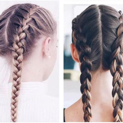 Hair braiding tool - horse tail holder - hair braiding tool - 8-piece hair braiding tool Topsy Tail Loop French braid loop tool set - 4 colours