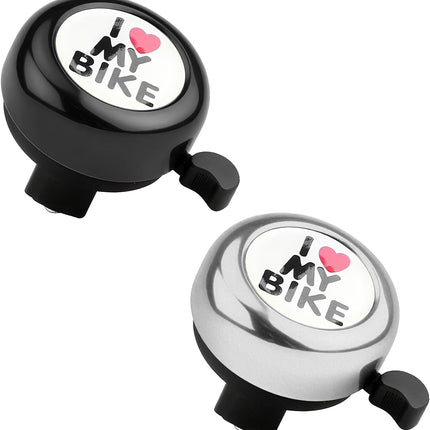 Bike bell - Classic nostalgic bell - Loud sound - Bike accessories - Kids' bike bell - Push bike bell - Adult bike bell - Hand-pulled - Black and silver