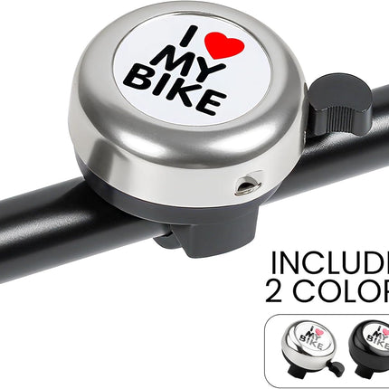 Bike bell - Classic nostalgic bell - Loud sound - Bike accessories - Kids' bike bell - Push bike bell - Adult bike bell - Hand-pulled - Black and silver