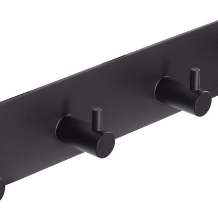 Black self-adhesive towel hooks - Bathroom on the wall - No drilling required - Specifically for shower areas - Heavy-duty wall hooks, self-adhesive towel rails - adhesive wall hooks - Stainless steel self-adhesive hooks - Suitable for kitchens-doors-keys