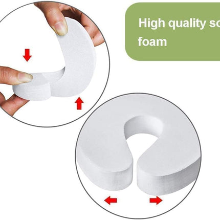 [6-pack -1.5 cm] Door wedge lock, child door safety lock, baby safe door stopper, protect children's fingers with soft foam protection, prevent finger pinching injuries, child or pet cannot be locked in the room