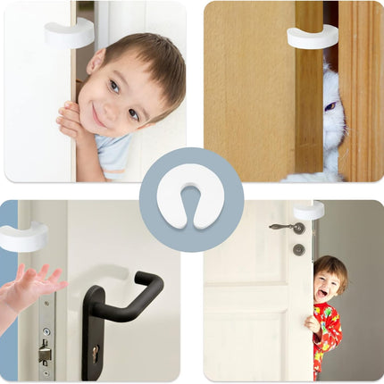 [6-pack -1.5 cm] Door wedge lock, child door safety lock, baby safe door stopper, protect children's fingers with soft foam protection, prevent finger pinching injuries, child or pet cannot be locked in the room