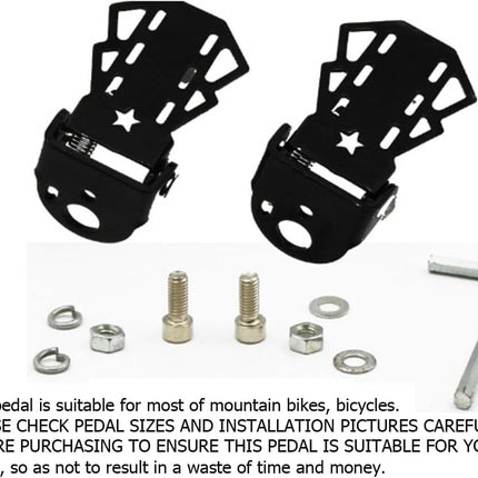 4-pack Mini Bike Rear Pedals - Foldable - Suitable for Mountain Bikes - Kids' Bikes - Rear Pedals - Metal Plates - Bike Pedal Accessories