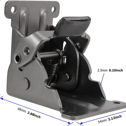 Table hinge - Folding hinge - 0-90 degree foldable - 8-pack - Lockable hinge - Lockable extension support bracket - with 64 screws, black