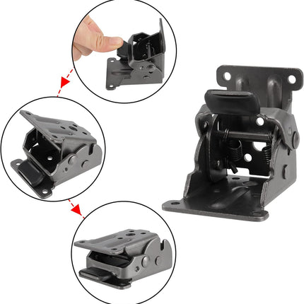 Table hinge - Folding hinge - 0-90 degree foldable - 8-pack - Lockable hinge - Lockable extension support bracket - with 64 screws, black