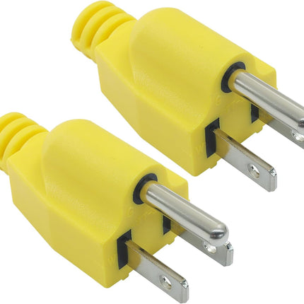 Biaungdo 2 Pack Neutral Ground Bonding Plug for Portable Inverter Generator, Surge Protector Ground Plug with Floating Neutral on RV Generator for Open Ground Error(Yellow)